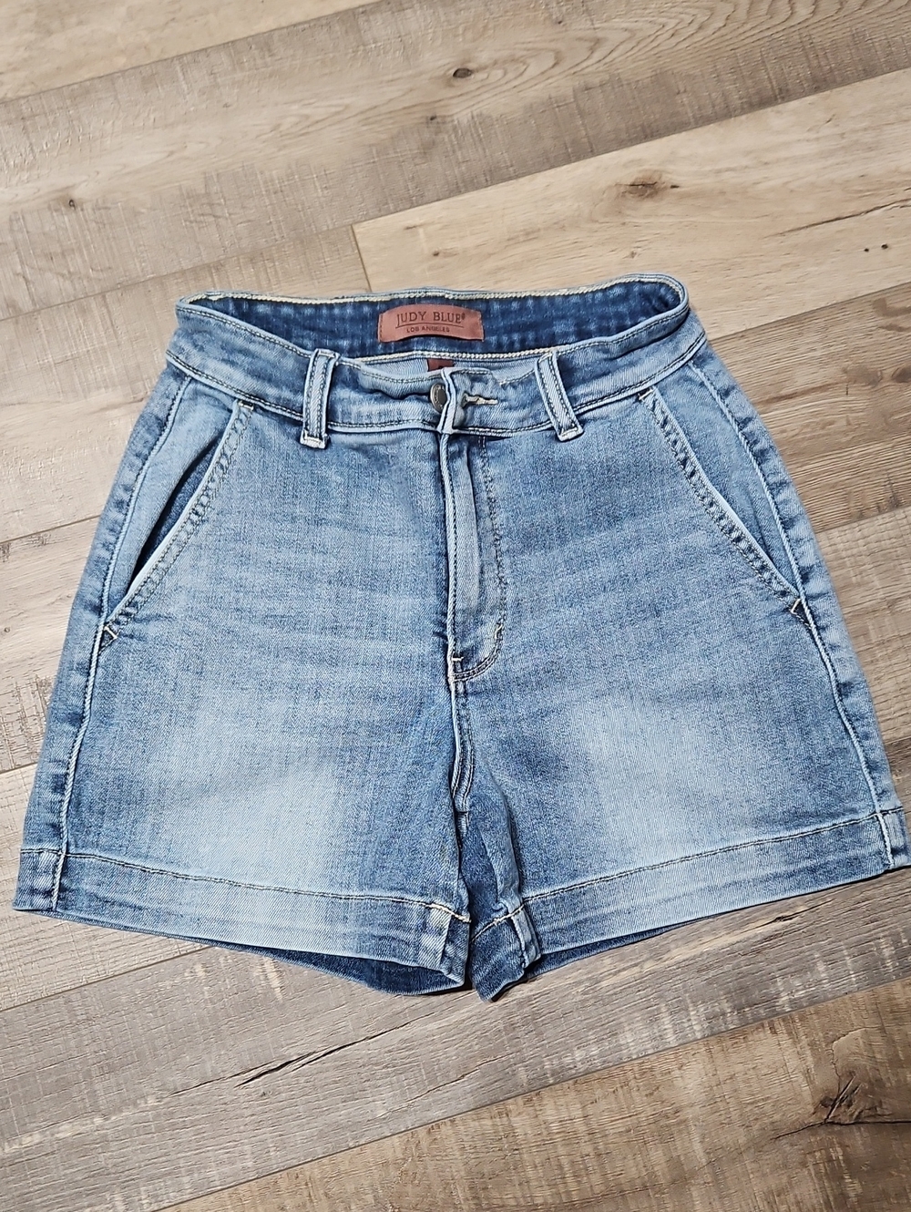 Judy Blue Light Wash Denim Shorts - Light Blue Women’s Shorts